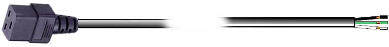 C To Roj And Strip Black Power Cord Photo Image . . . - Webber Electronics