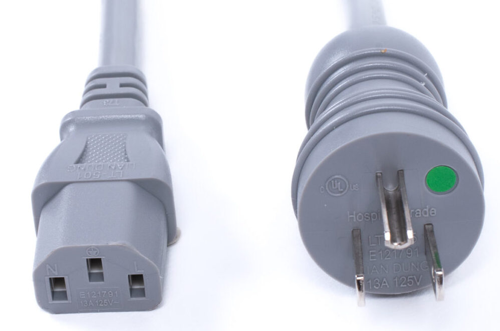 thumbnail image 2 of NEMA 5-15P To IEC320-C13 7'6\" 16AWG SJT Black Power Cord 2 of 14
