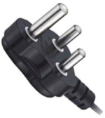 ROJ and Strip to South Africa 8'2" HO5VVF 3 x 1.00mm2 Black Power Cord