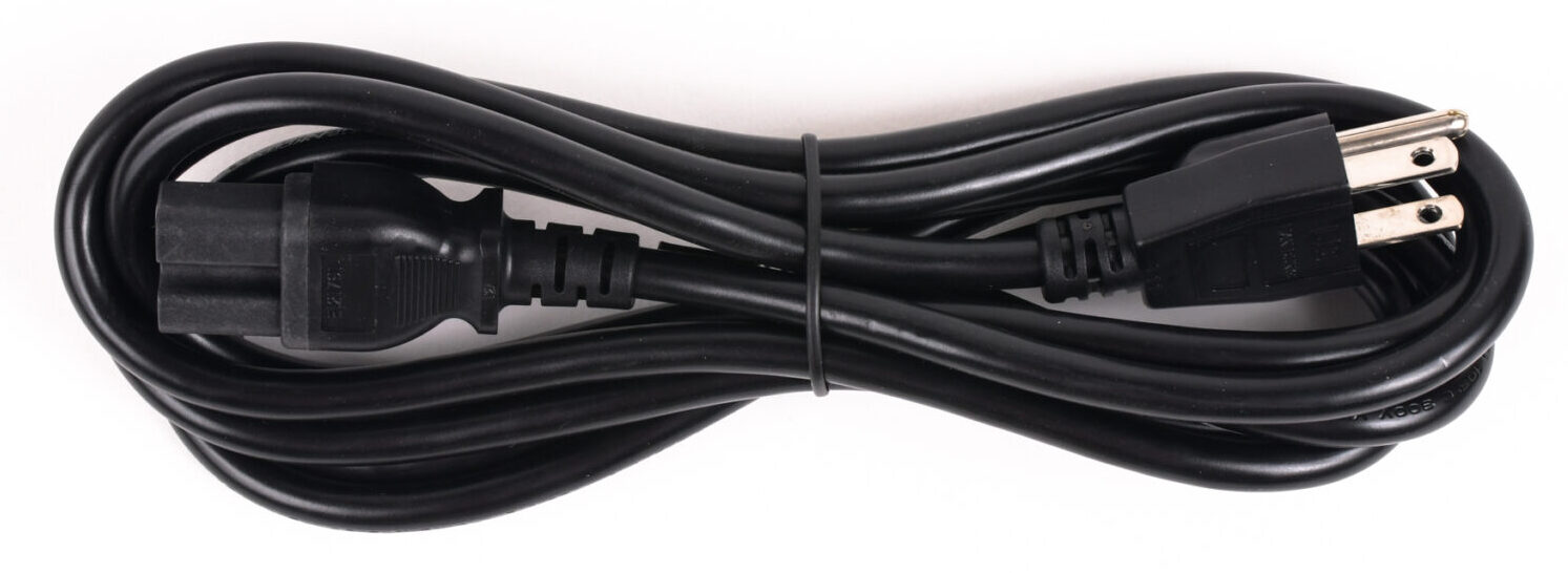 North American Power Cord – NEMA 5-15P To IEC320 C15 – 3ft, 14 AWG, 15A, 250V – ZWACPEAD-03