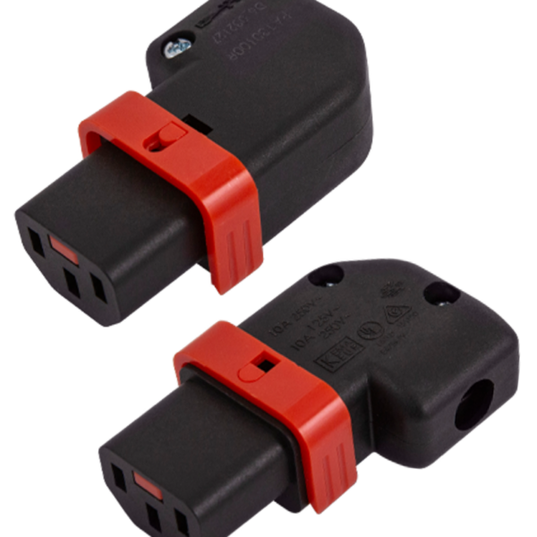 IEC LOCK+ Rewireable Right or Left Angled IEC320-C13 Connector | Webber ...