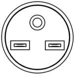 Nema P Plug Line Art . . . . . . - Webber Electronics